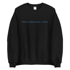 Where Working Remote...... Works Unisex Sweatshirt