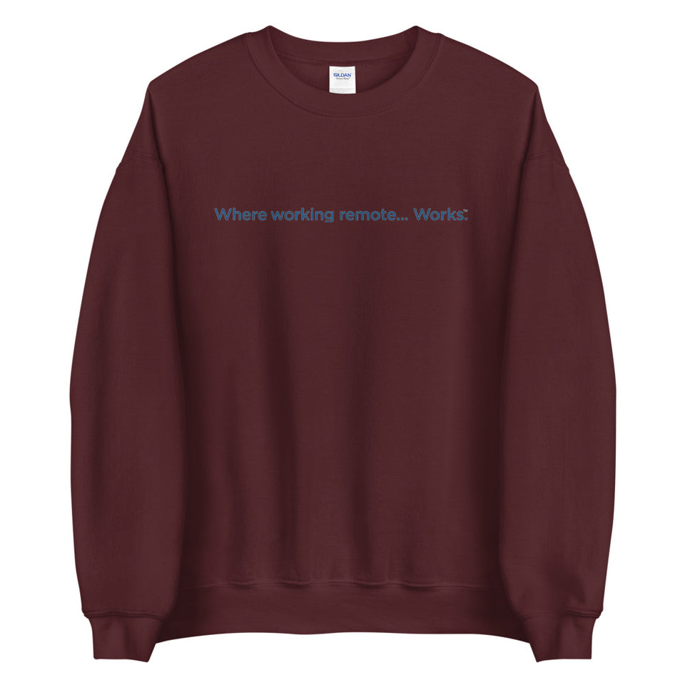 Where Working Remote...... Works Unisex Sweatshirt